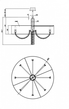 Фото Подвесной светильник Maytoni Talento DIA008PL-08CH