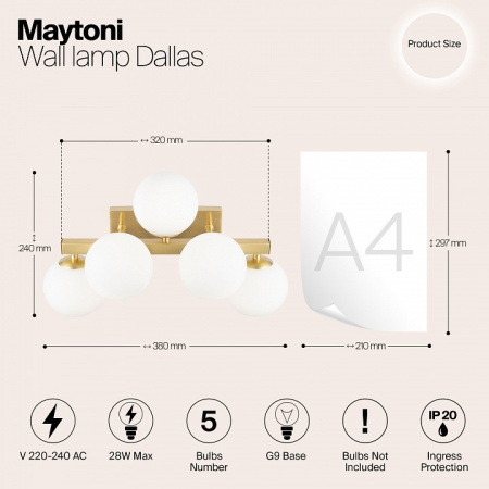 Открыть Бра Maytoni Dallas MOD547WL-05BS Фото Бра Maytoni Dallas MOD547WL-05BS