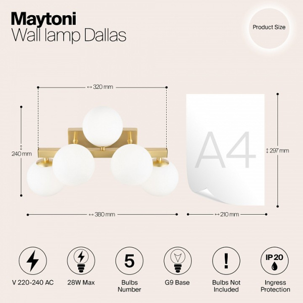 Открыть Бра Maytoni Dallas MOD547WL-05BS Фото Бра Maytoni Dallas MOD547WL-05BS
