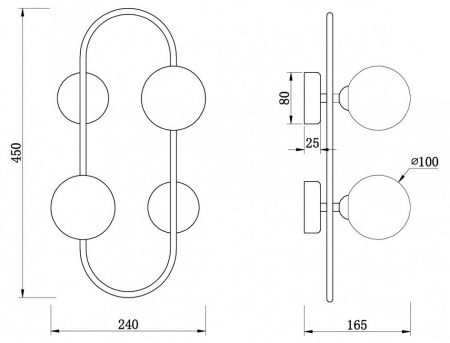 Фото Накладной светильник Freya Inversion FR5233WL-02BS
