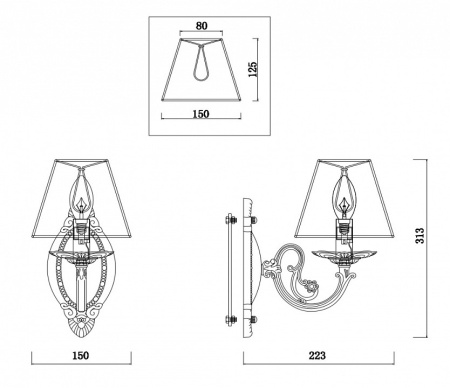 Фото Бра Freya Jasmine FR2686WL-01W