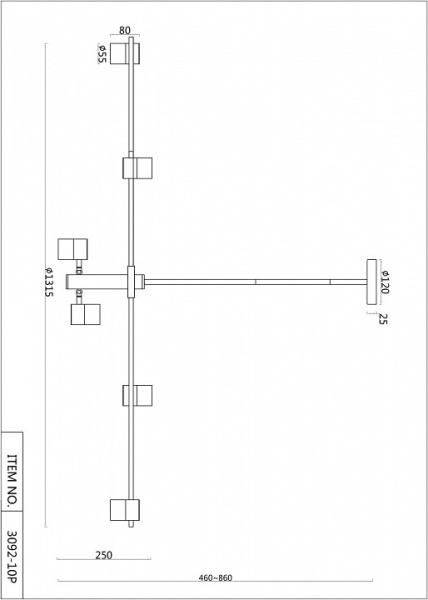 Фото Люстра на штанге F-promo Chart 3092-10P