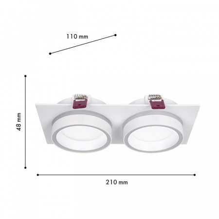 Открыть Встраиваемый светильник Favourite Vasto 4650-2C Фото Встраиваемый светильник Favourite Vasto 4650-2C