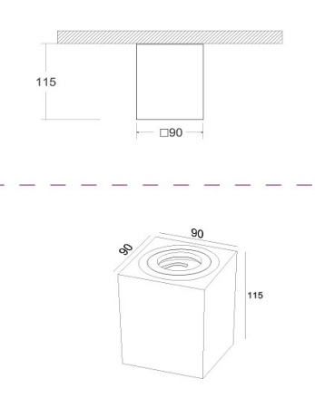 Фото Накладной светильник Maytoni Atom C017CL-01W