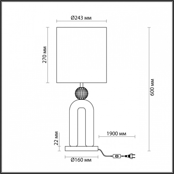 Фото Настольная лампа декоративная Odeon Light Bagel 5410/1T