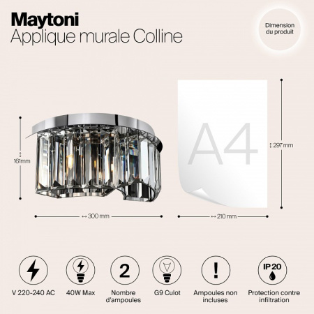 Открыть Бра Maytoni Colline MOD083WL-02CH Фото Бра Maytoni Colline MOD083WL-02CH
