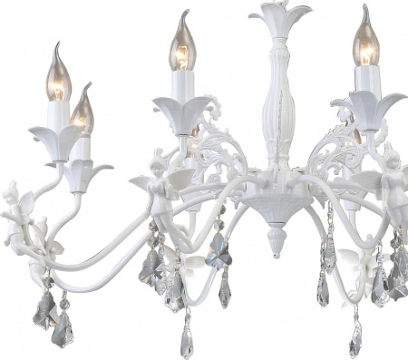 Открыть Подвесная люстра Arte Lamp Angelina A5349LM-8WH Фото Подвесная люстра Arte Lamp Angelina A5349LM-8WH