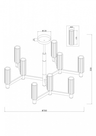 Фото Люстра на штанге Freya Ambra FR5167PL-09BS