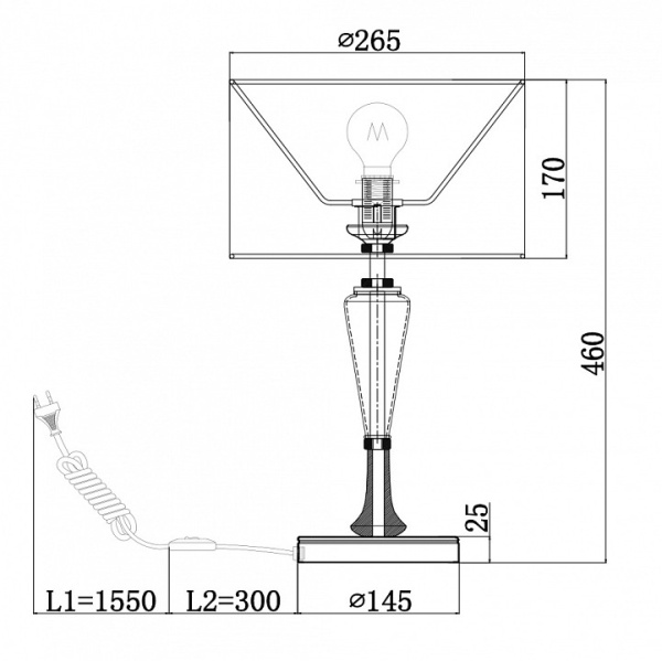 Открыть Настольная лампа декоративная Maytoni Alicante MOD014TL-01N Фото Настольная лампа декоративная Maytoni Alicante MOD014TL-01N