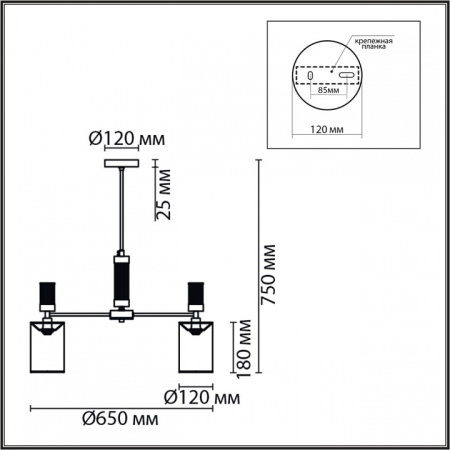 Фото Люстра на штанге Lumion Arnika 6585/5