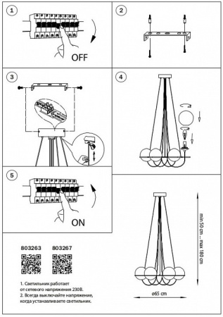 Фото Подвесная люстра Lightstar Globo 803263