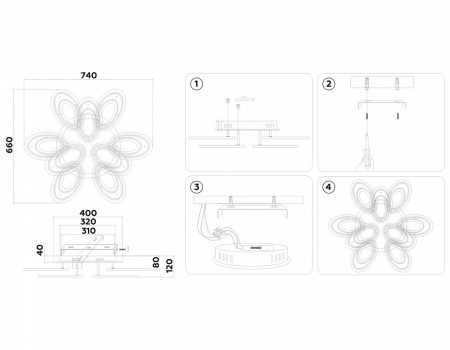 Фото Потолочная люстра Ambrella Light FA FA8938