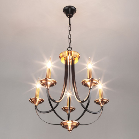Открыть Подвесная люстра Eurosvet Lazzaro 60098/5 черный Фото Подвесная люстра Eurosvet Lazzaro 60098/5 черный