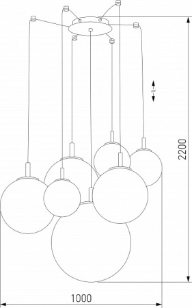 Фото Подвесная люстра TK Lighting Cadix 4608 Cadix Gold
