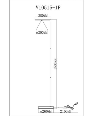 Фото Торшер Moderli Omaha V10515-1F