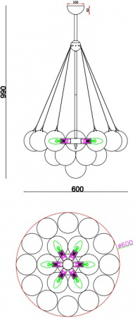 Фото Люстра на штанге Freya Fiesta FR5231PL-06BS