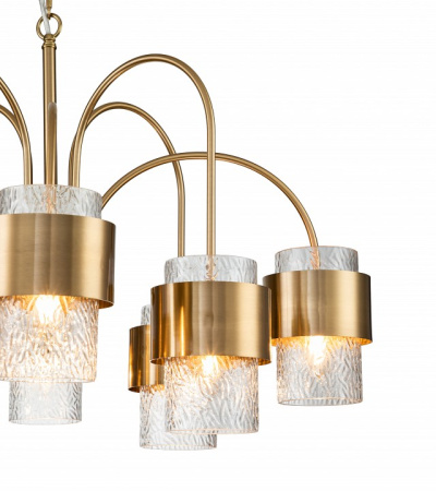 Открыть Подвесная люстра Indigo Eleganza 12019/A/8P Brass Фото Подвесная люстра Indigo Eleganza 12019/A/8P Brass