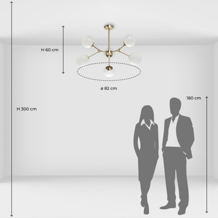 Фото Люстра на штанге DeMarkt Оливия 9 306014006