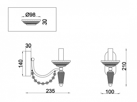 Фото Бра Freya Zoe FR2009WL-01G