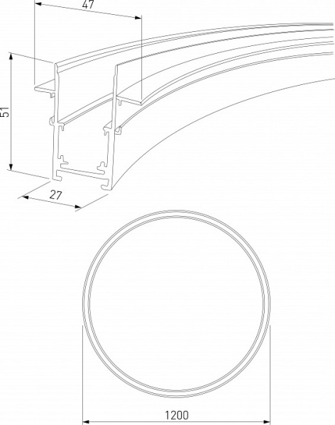 Фото Трек встраиваемый Elektrostandard Slim Magnetic a066496