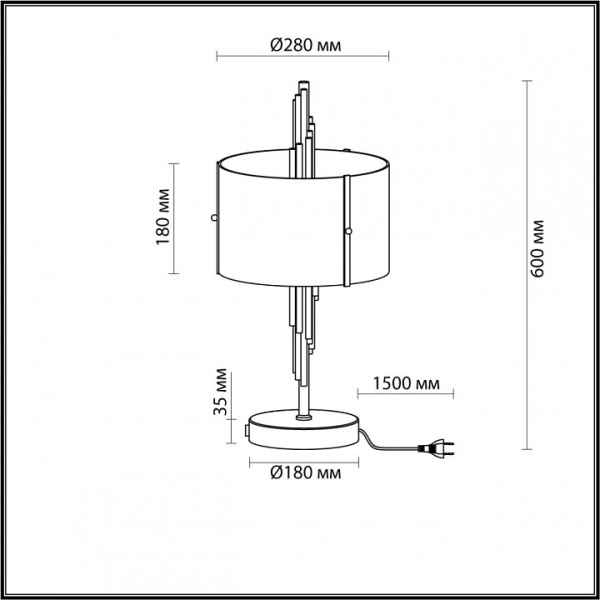 Фото Настольная лампа декоративная Odeon Light Margaret 4895/2T