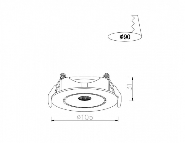 Открыть Встраиваемый светильник Arte Lamp Kaus A4762PL-1WH Фото Встраиваемый светильник Arte Lamp Kaus A4762PL-1WH