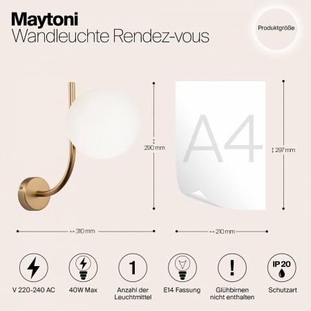 Открыть Бра Maytoni Rendez-vous MOD109WL-01BS Фото Бра Maytoni Rendez-vous MOD109WL-01BS