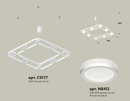 Открыть Подвесная люстра Ambrella Light XB XB9177150 Фото Подвесная люстра Ambrella Light XB XB9177150