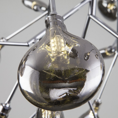 Открыть Подвесная люстра Bogate's Lamella 555 хром / дымчатый Фото Подвесная люстра Bogate's Lamella 555 хром / дымчатый