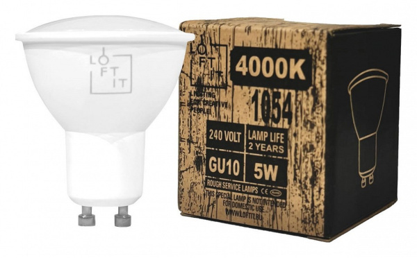 Открыть Лампа светодиодная Loft it Bulb GU10 5Вт 4000K GU1054LED Фото Лампа светодиодная Loft it Bulb GU10 5Вт 4000K GU1054LED