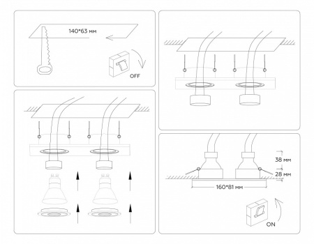 Открыть Встраиваемый светильник Ambrella Light TN TN102461 Фото Встраиваемый светильник Ambrella Light TN TN102461