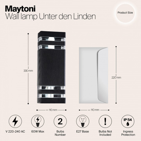Фото Накладной светильник Maytoni Unter den Linden O578WL-02B