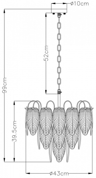 Фото Подвесная люстра Arte Lamp Evie A4052LM-6SG