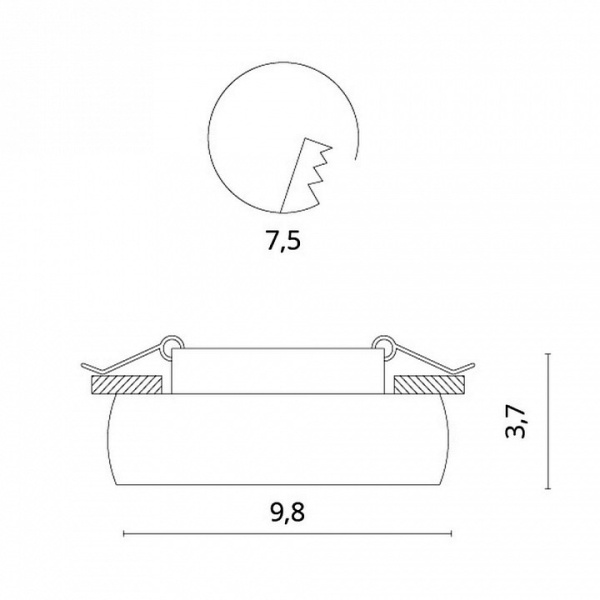 Фото Встраиваемый светильник Divinare Romolla 1827/04 PL-1