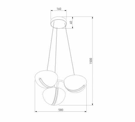 Фото Подвесная люстра Eurosvet Emisfero 50083/3 LED золото