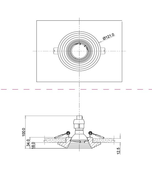 Фото Встраиваемый светильник Maytoni Gyps Modern DL004-1-01-W