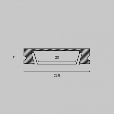 Фото Профиль встраиваемый Maytoni Алюминиевый профиль ALM002S-2M