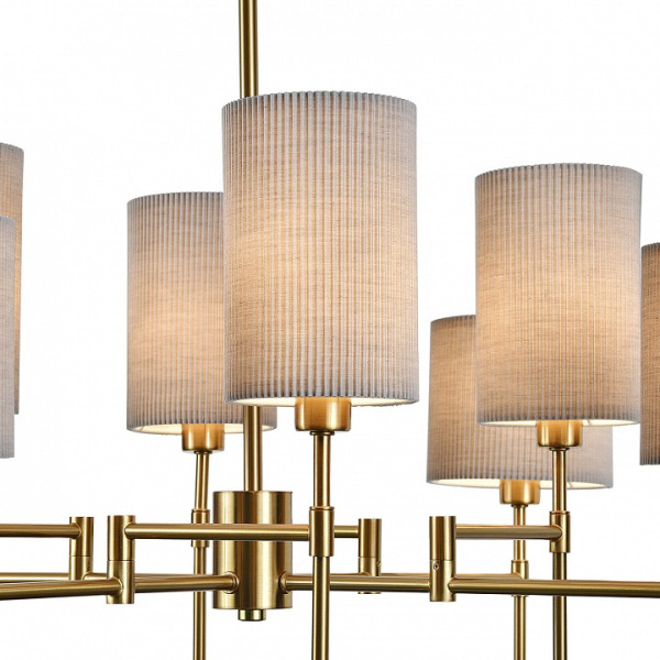 Фото Люстра на штанге Indigo Plisse 13033/8R Brass