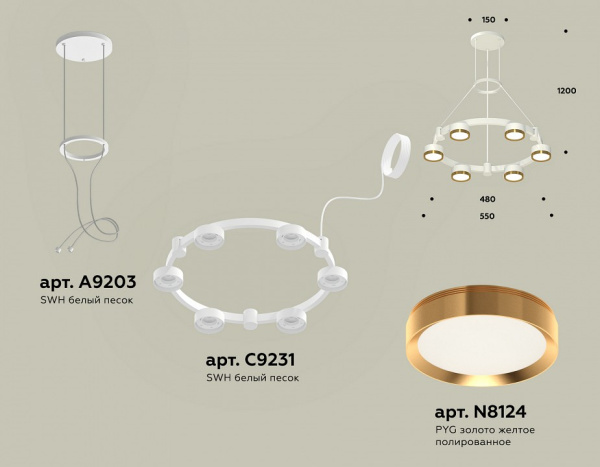 Фото Подвесная люстра Ambrella Light XR XR92031102