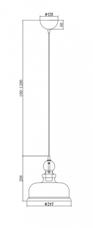 Фото Подвесной светильник Maytoni Tone P001PL-01BZ
