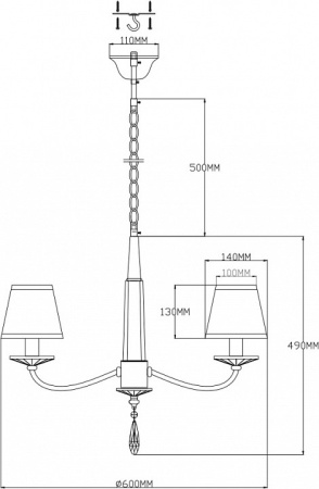 Фото Подвесная люстра Moderli Inna V2661-6P