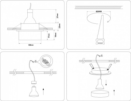 Открыть Встраиваемый светильник Ambrella Light TN TN1302 Фото Встраиваемый светильник Ambrella Light TN TN1302