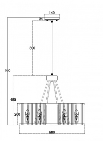 Фото Светильник на штанге Maytoni Solar MOD087PL-06G