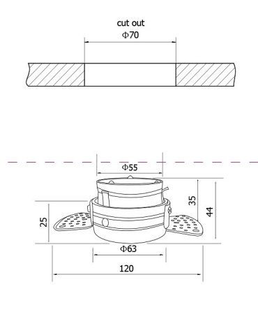 Фото Встраиваемый светильник Maytoni Reif DL048-01W