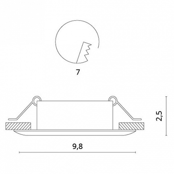 Фото Встраиваемый светильник Divinare Sciuscia 1765/02 PL-1