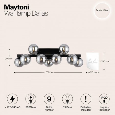 Фото Бра Maytoni Dallas MOD547WL-09B