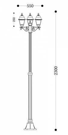 Фото Фонарный столб Maytoni Abbey Road O003FL-03B