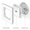 Открыть Розетка HDMI без рамки Werkel белый W1186001 Фото Розетка HDMI без рамки Werkel белый W1186001