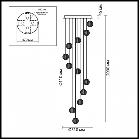 Фото Подвесная люстра Odeon Light Crystal 5007/56L