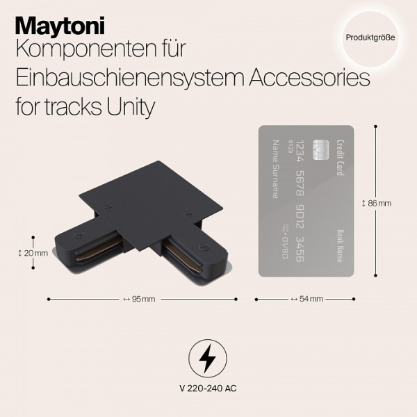 Фото Соединитель угловой L-образный для треков Maytoni Accessories for tracks TRA002CL-11B